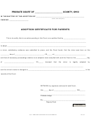 Adoption Certificate For Parents