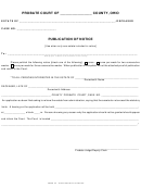 Form 5.4 - Publication Of Notice