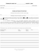Fillable Form 5.5 - Publication Of Notice Proof Of Publication Printable pdf