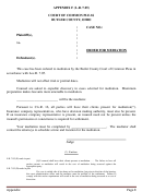 Order For Mediation - Court Of Common Pleas Butler County, Ohio