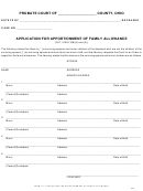 Application For Apportionment Of Family Allowance