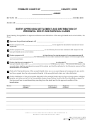 Fillable Entry Approving Settlement And Distribution Of Wrongful Death And Survival Claims Printable pdf