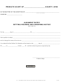 Judgment Entry Setting Hearing And Ordering Notice