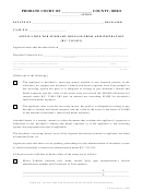 Form 5.10 - Application For Summary Release From Administration