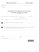 Certificate Of Service Of Account To Heirs Or Beneficiaries