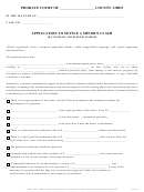 Application To Settle A Minor's Claim