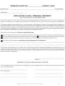 Form 9.0 - Application To Sell Personal Property