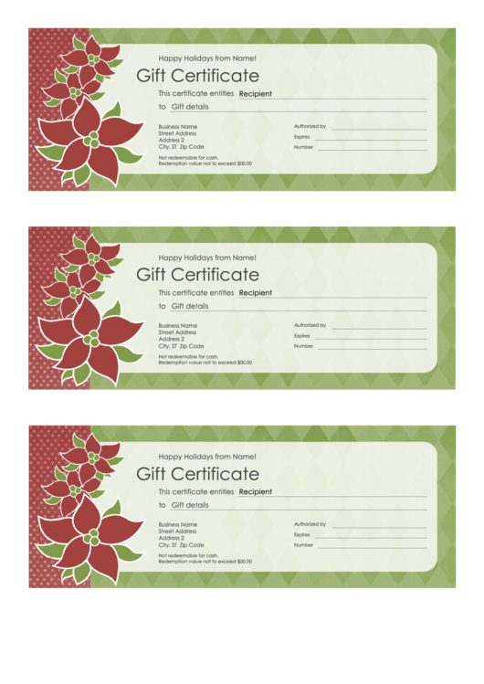 Gift Certificate Printable pdf