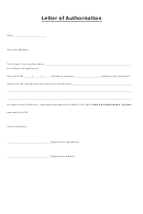 Letter Of Authorisation For India Visa Application Form