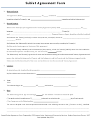 Sublet Agreement Form