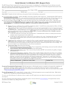 Early Educator Certification (eec) Request Form