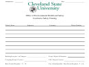 Contractor Safety Training Sign In Sheet - Cleveland State University