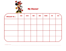 Minnie Mouse Weekly Chore Chart For Kids