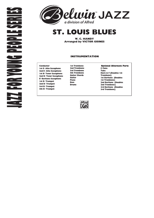 St. Louis Blues - W. C. Handy Arranged By Victor Goines Printable pdf