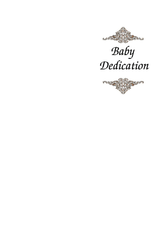Baby Dedication Printable pdf