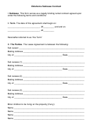 Oklahoma Sublease Contract Template