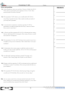 Examining Y=kx Worksheet With Answer Key