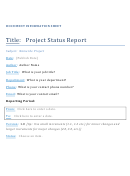 Project Status Report