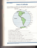 Lines Of Latitude Worksheet Printable pdf
