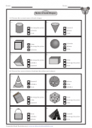 Name Of Solid Shapes Worksheet With Answer Key