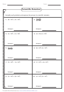 Simplifying Expressions In Scientific Notation Worksheet With Answer Key