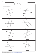 Interior Angles Worksheet Printable pdf