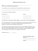 Notice To Pay Or Vacate Form