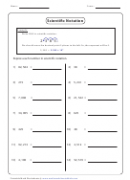 Expressing Numbers In Scientific Notation Worksheet With Answer Key