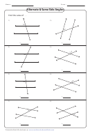 Alternate And Same Side Angles Worksheet