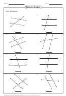 Exterior Angles Worksheet