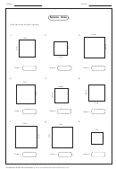 Area Of A Square Worksheet