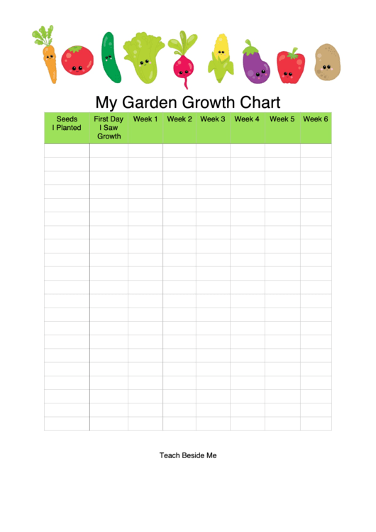 My Garden Growth Chart Printable pdf