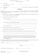 Application - State Of Oklahoma District Court