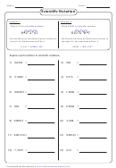 Expressing Numbers In Scientific Notation Worksheet With Answer Key