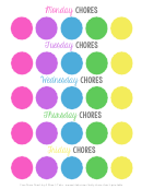 Round Weekly Chore Chart