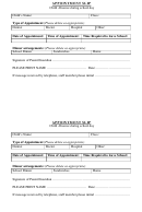Appointment Slip Template