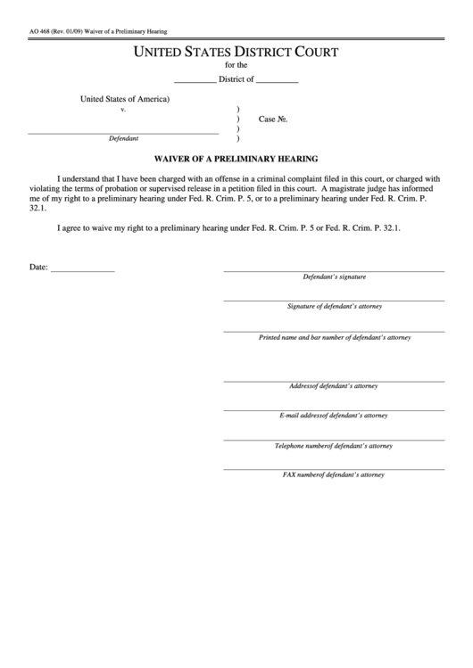 Fillable United States District Court Printable pdf