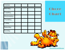 Garfield Weekly Chore Chart For Kids