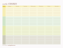 Weekly Chores Chart