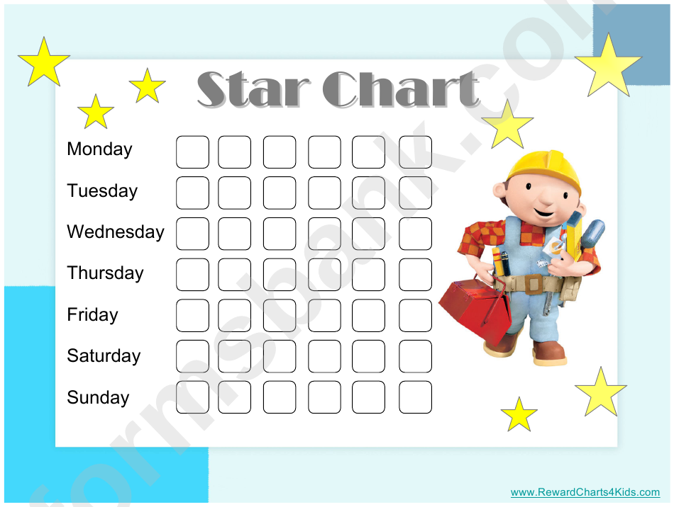 Star Reward Chart - Bob The Builder