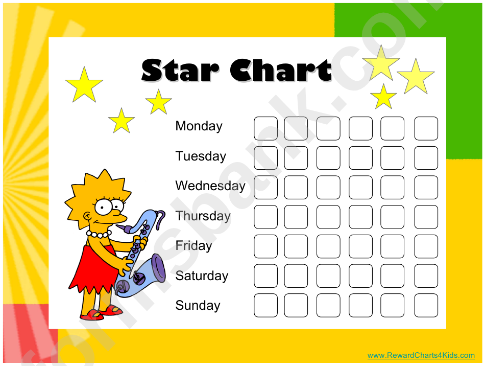 Star Reward Chart - Lisa Simpson