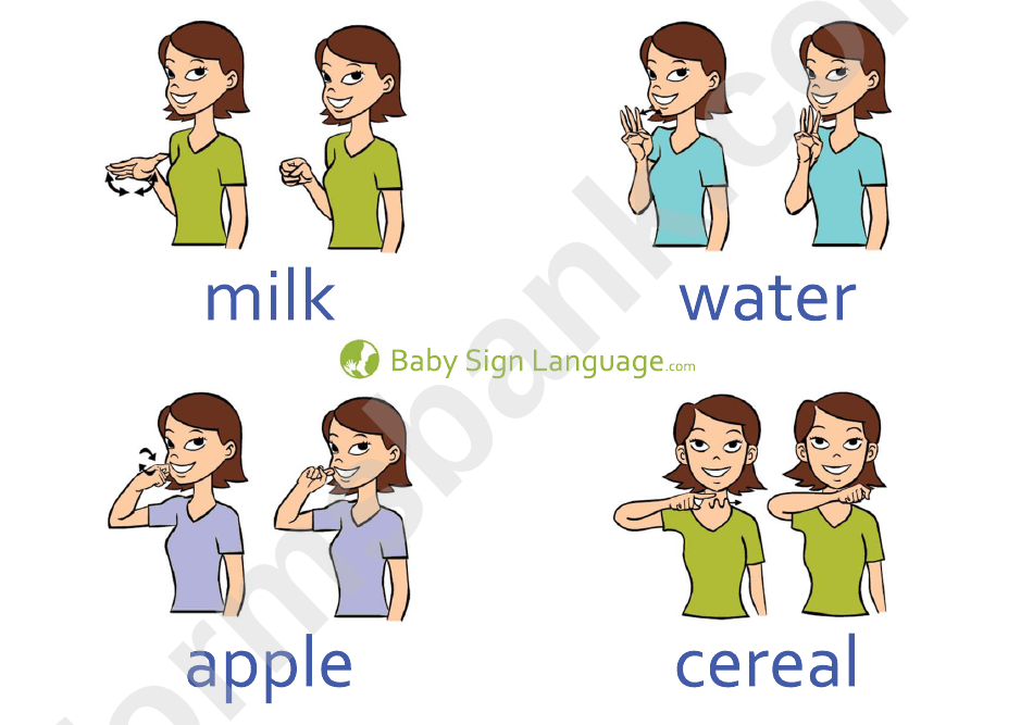 Baby Sign Language Chart