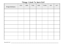 Things I Need To Work On Behavior Management Chart
