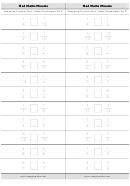 Comparing Fractions Worksheet