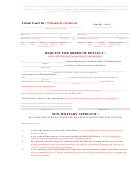 Fillable Request For Order Of Default Printable pdf