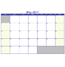 Calendar Template - May 2017