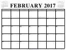 February 2017 Calendar Template