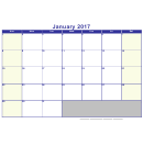 Calendar Template - January 2017
