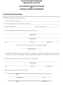 Application For Registration Of Foreign Limited Partnership - South Carolina Secretary Of State