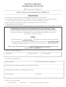 Fillable Initial Application For License To Operate Employment Agency - South Carolina Secretary Of State Printable pdf